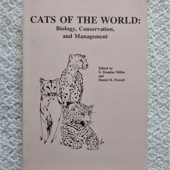 Vintage Book~Cats of the World~Biology Conservation Management~Texas A&I/A&M '82 - Picture 1 of 12